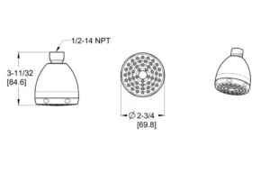 OEM Pfister J15-060K Pfirst Series 1-Function Showerhead - Brushed Nickel - Image 2