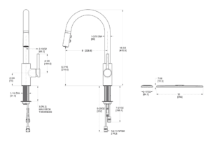 NEW PFISTER LG529-SAB Matte Black 1 or 3 Hole Pull Down Kitchen Faucet - Image 2