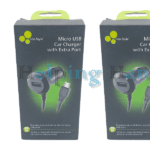 2 NEW Neo-Style Universal Micro USB Car Charger With Extra USB Port (5V - 2A)