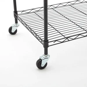 4 Heavy Duty 800lb 3" Rubber Casters Wheels Wire Shelving Rack. (2 Locking) 3/8 GC GLPC3INWRWS - Image 2