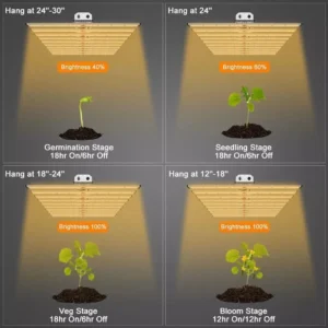 NaLite 800W Full spectrum LED Commercial Grow Light Dimmable Indoor Plant Lamp - Image 6