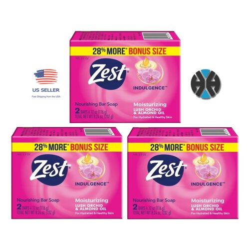 6 Zest Indulgence Moisturizing Lush Orchid & Almond Oil Bar Soap