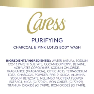 Caress Charcoal And Pink Lotus Womens Body Wash 18 oz - Image 2