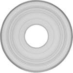 11 1/2" OD x 3 1/2"ID x 1"P Traditional Ceiling Medallion, Primed