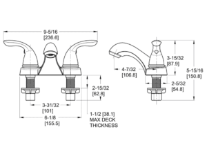 Pfister LJ143-610C Pfirst 2-Handle 4" Centerset Bathroom Faucet. Polished Chrome - Image 5