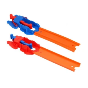 2 MATTEL Hot Wheels Launcher & Racetrack Extension Red & Blue - Image 4