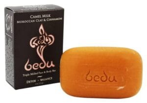 Bedu Camel Milk Triple Milled Face & Body Bar Soap Moroccan Clay & Cinnamon