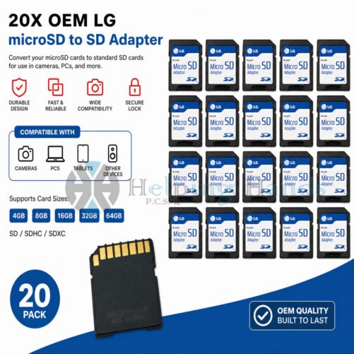 20 - OEM LG microSD micro SD to SD SDHC SDXC Adapter fit 4GB 8GB 16GB 32GB 64GB
