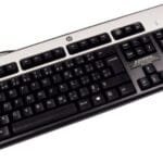 HP French Canadian JB Win-8 PS2 Keyboard 434820-127 KB-0316 Black-Silver Retail