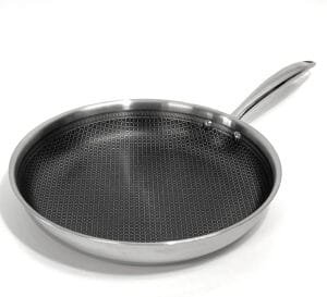 Lexi Home 10 inch Diamond Tri-Ply Non Stick Frying Pan Stainless Steel Cookware - Image 3