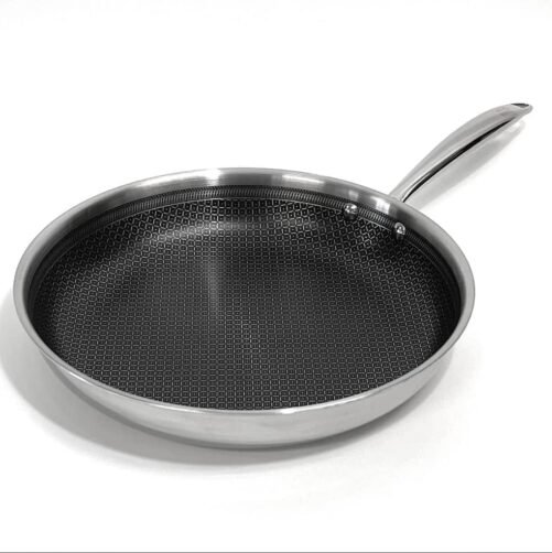 Lexi Home 10 inch Diamond Tri-Ply Non Stick Frying Pan Stainless Steel Cookware