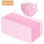 NEW Disposable PINK Face Mouth Mask 3-Ply Ear Loop 50 PCS