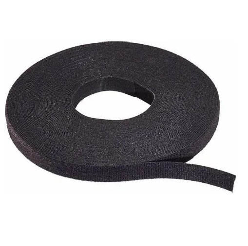 Rip-Tie Hook-and-Loop Cable Tie Roll, 75 ft, Black Wrap Strap W-75-1RL-BK - Image 3