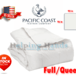 Pacific Coast Gray Duck Down 230TC White Hotel Luxury Lightweight Blanket - Full
