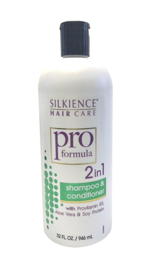 Silkience Pro Formula 2 in 1 Shampoo & Conditioner w/ Pro Vitamin B5, Aloe Vera & Soy Protein, 32 FL OZ