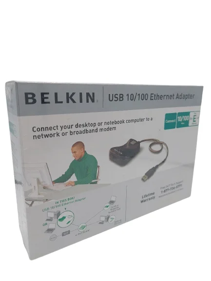Belkin F5D5050 USB to 10/100 Ethernet Adaptor & CD. 4 Internet Notebook Computer