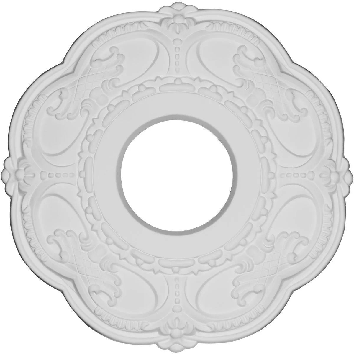 11 1/2" OD x 3 1/2"ID x 1"P Rotherham Ceiling Medallion, Primed - Image 4