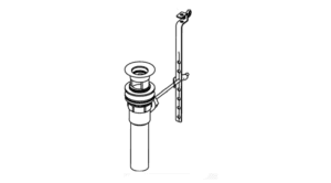 Genuine Pfister 972-022J All Metal Pop-Up Drain Assembly - Brushed Nickel - Image 2