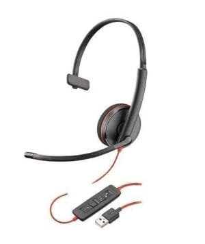 Plantronics Blackwire 3210 Black On The Ear Headsets USB-A 209744101 209744-101