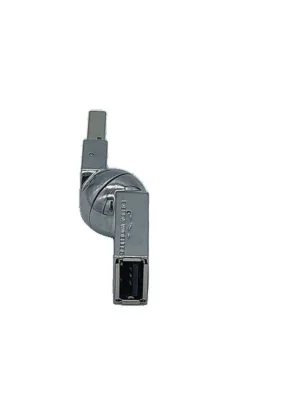 2 Metal Flexible USB Cable Adapter - Rotating Swivel Head - Male to Female Adapt - Image 5