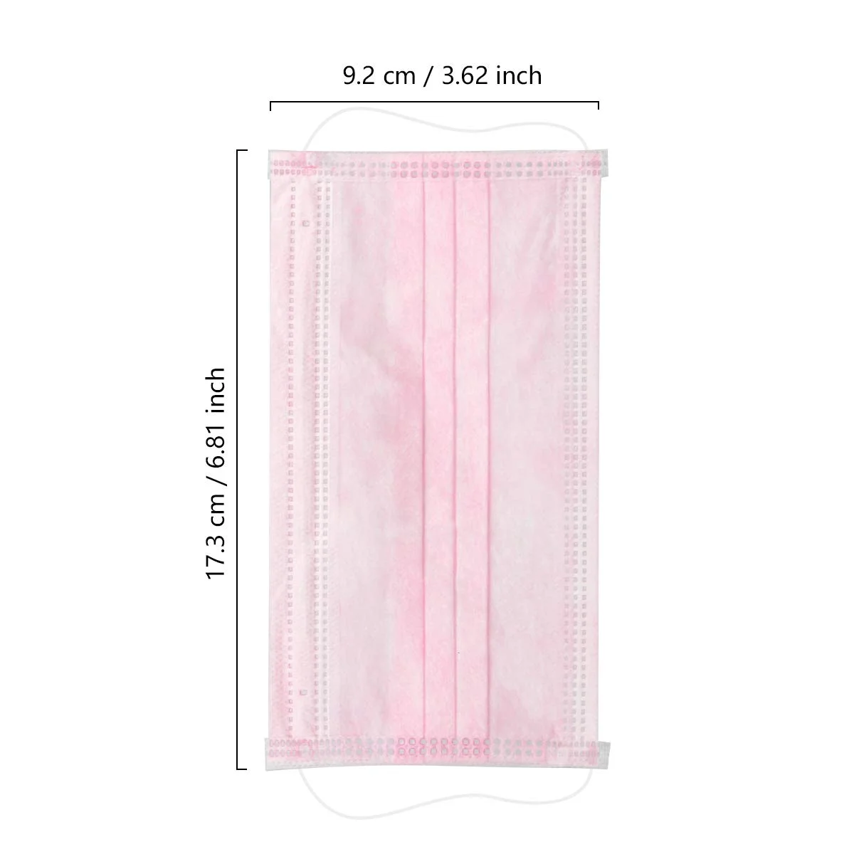 500 Pink Disposable Face Masks, 3-ply Breathable Masks, Elastic Ear Loop Mask - Image 4