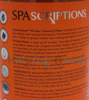 Spascriptions Brightening Micellar Cleansing Water With Vitamin C & Witch Hazel - 16.9 oz - Image 3
