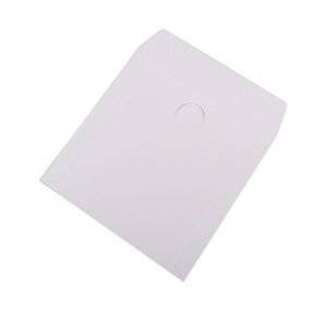 100 Pack Premium White Paper CD DVD Sleeves Envelope with Window Cut Out Flap - Image 3