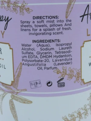 Large Aromatherapy Linen Spray Lavender With Lavender Oil Relaxing 32oz - Image 2