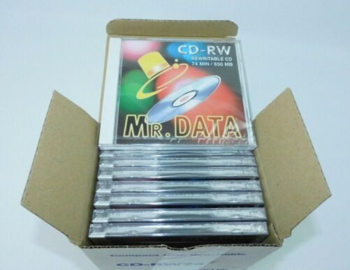 10 Mr. DATA Single Disk 74 Minutes 650MB CD-RW Net 170 Gig Factory Wrapped NEW.
