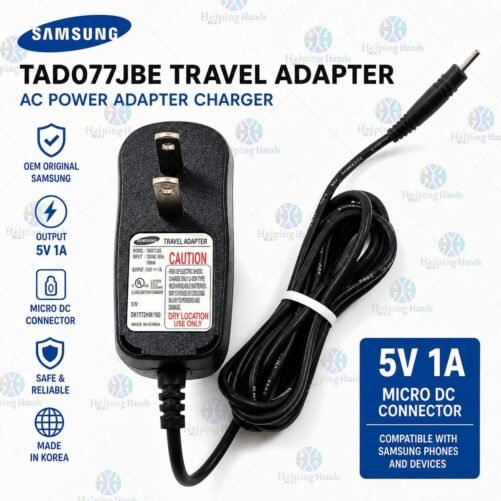 OEM Samsung TAD077JBE Travel AC Power Adapter 5V 1A Charger for Vintage Phones