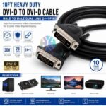 DVI-D to DVI-D Cable Male/Male Dual Link 24+1 Pin PC HDTV Monitor Display Cord
