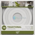 Ekena Millwork 11 1/2" OD x 3 1/2"ID x 1"P Traditional Ceiling Medallion, Primed