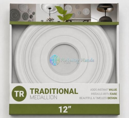 Ekena Millwork 11 1/2" OD x 3 1/2"ID x 1"P Traditional Ceiling Medallion, Primed
