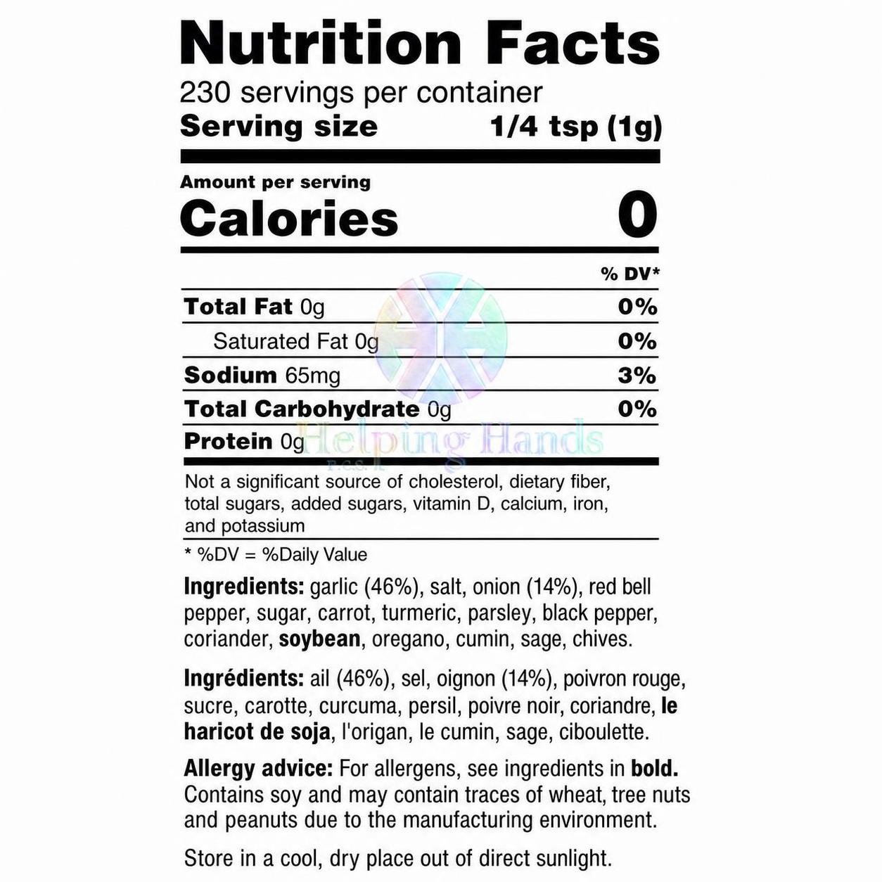 Large The Gourmet Collection Garlic & Onion Spice Blend 8.46 oz - Calorie Free - Image 4