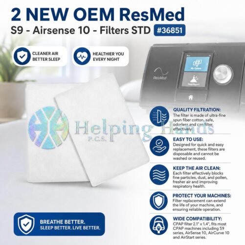 2 NEW OEM ResMed S9 - Airsense 10 - Filters STD #36851