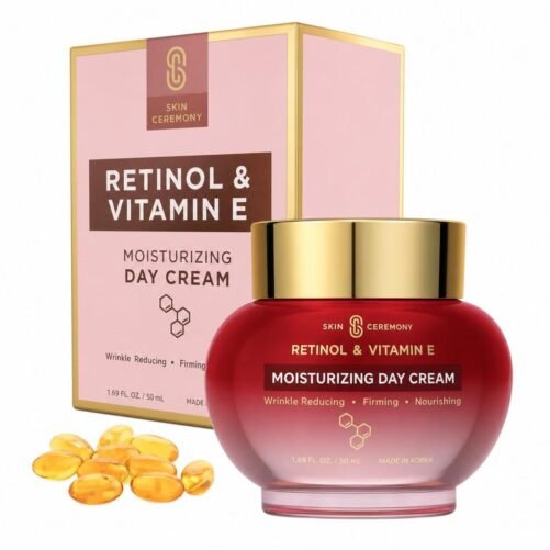 SKIN CEREMONY Firming Moisturizing Facial Day Cream Retinol & Vitamin E 1.69 oz