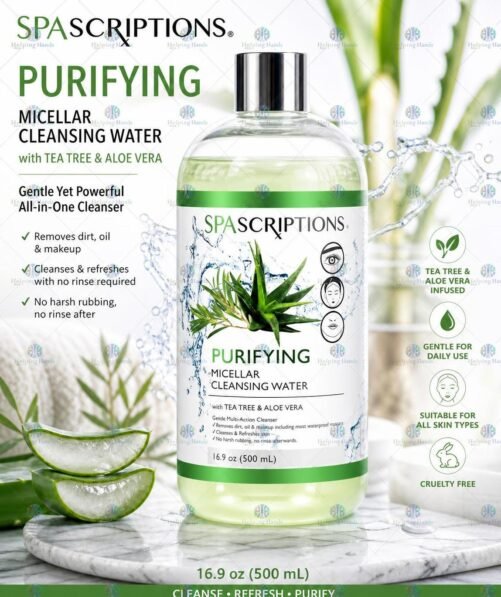 Spascriptions Purifying Micellar Cleansing Water With Tea Tree & Aloe Vera - 16.9 oz