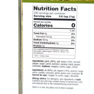 Large The Gourmet Collection Garlic & Onion Spice Blend 8.46 oz - Calorie Free - Image 2