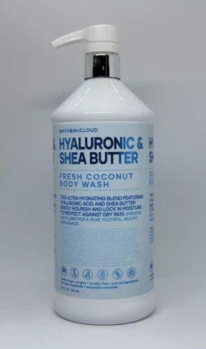 Smith & McCloud Hyaluronic Acid Shea Butter Coconut Pure Natural Body Wash 32oz - Image 2