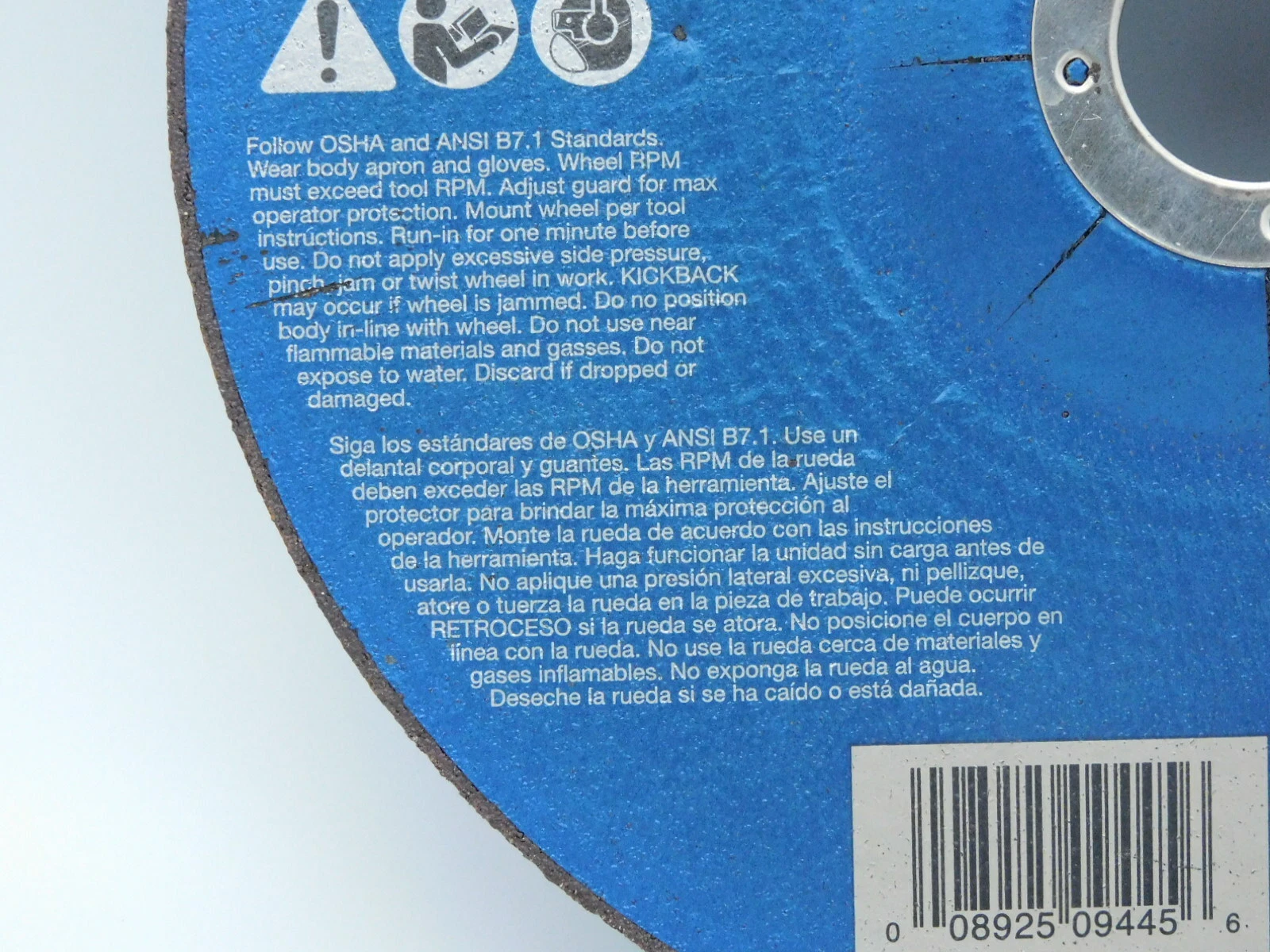 2 NEW AVANTI PRO 8450 RPM 7/8 Arbor 7" ABRASIVE CUT OFF DISC METAL. Type 27 1/16 - Image 5