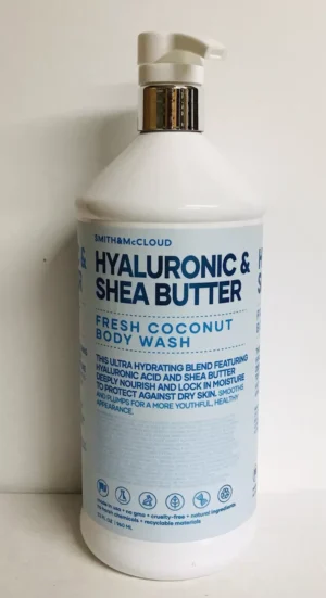 Smith & McCloud Hyaluronic Acid Shea Butter Coconut Pure Natural Body Wash 32oz - Image 4
