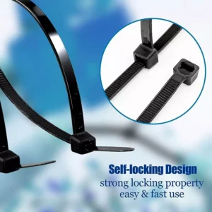 Heavy Duty 24-inch Black Cable Ties, Zip Ties UV Resistant - (10 per pack) - Image 4