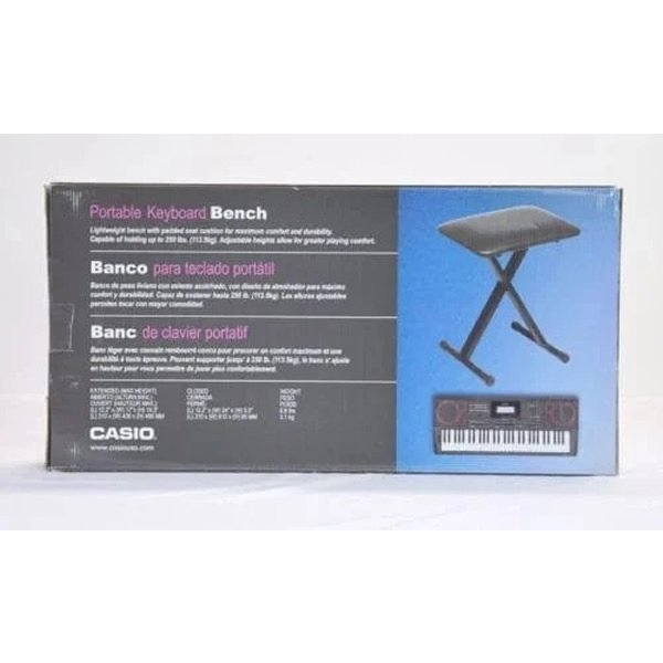 Casio ARBENCH X-Style Adjustable Padded Folding Keyboard Bench (Up To 250lbs) - Image 3