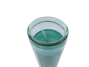 Set of 3 Original 80 Hour Hand Crafted Classic Green Candles Glass 8 Inch Long Lasting - Image 2