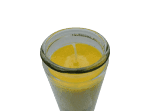 Set of 3 Original 80 Hour Hand Crafted Classic Yellow Candles Glass 8 Inch Long Lasting - Image 2