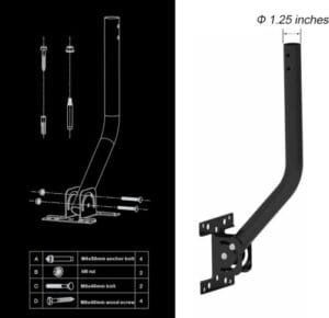 Adjustable Outdoor Antenna Mounting Pole - Universal J Pipe Antennas & Weather Stations - Image 2