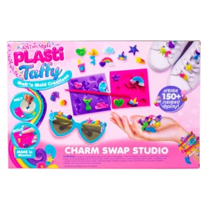 Just My Style Plasti Taffy Charm Swap Studio Craft Kit, Melt N' Mold Jewelry - Image 3