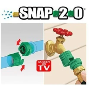 Snap 2.0 Garden Hose Connectors w/ Bonus Nozzle - Easily attaches to hose fixtures - Image 2