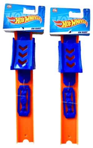 2 MATTEL Hot Wheels Track Builder Ramp & Racetrack Extension Blue Family Fun