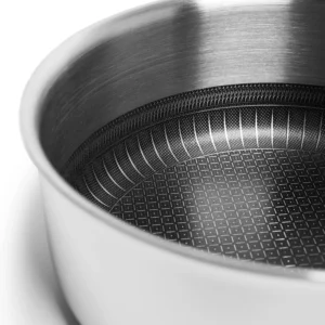 Lexi Home 4.2-Quart Diamond Tri-Ply Non-Stick Cooking Pan Stainless Steel Cookware - Image 4